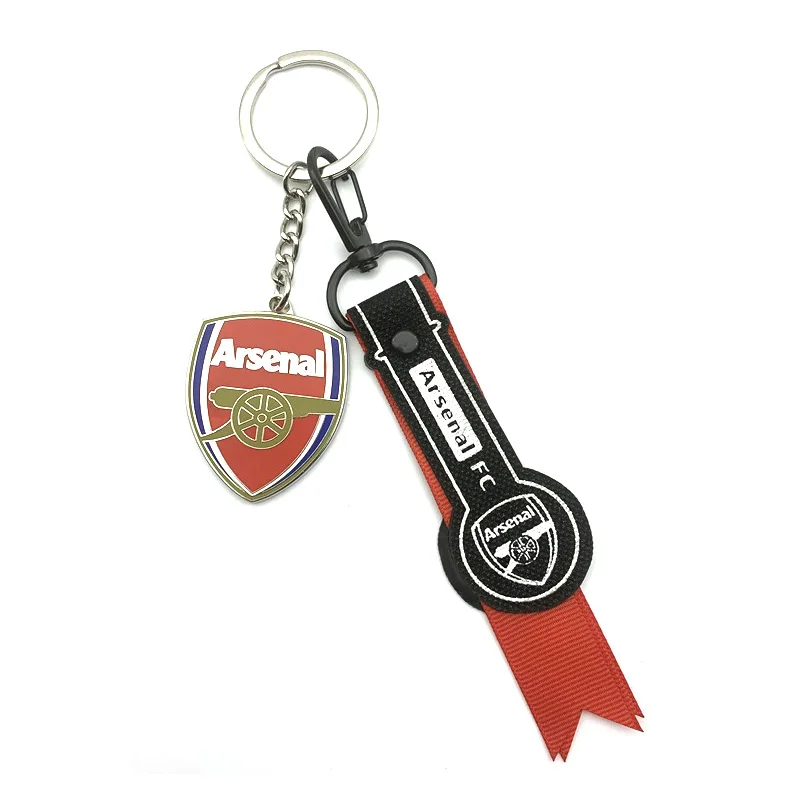 

Football Club Arsenal Quality Metal Keychain+ New Design Ribbon Keyring, Pendant, great Gift
