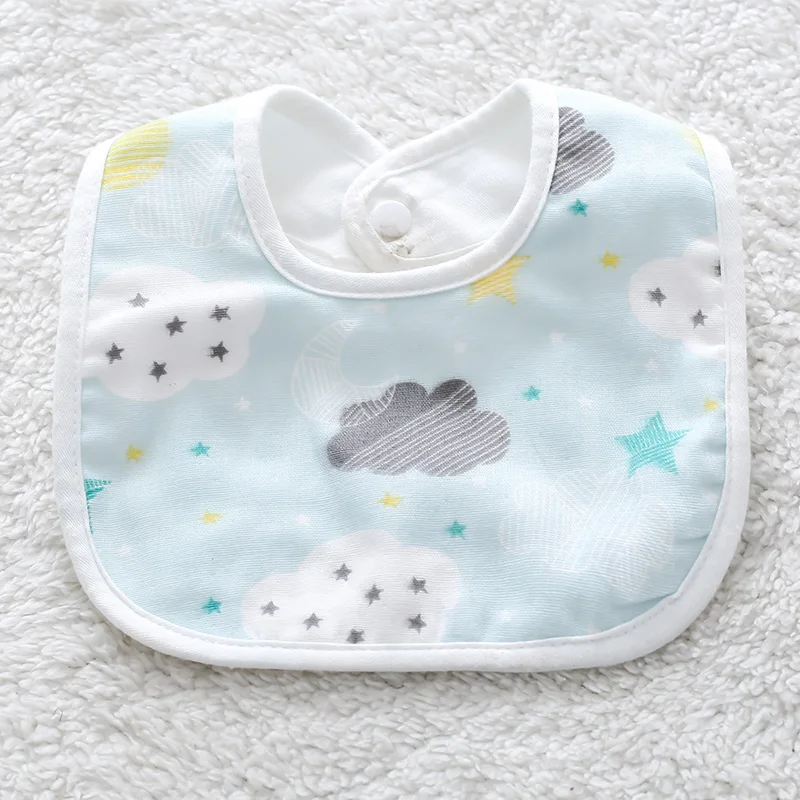 Herbabe/Слюнявчики для малышей, хлопок, мультяшное полотенце для рта, милые детские слюнявчики для новорожденных, муслиновые Слюнявчики для девочек и мальчиков, Слюнявчики для кормления, детские вещи - Цвет: cloud