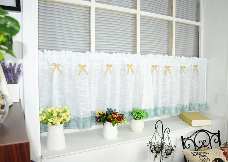 Кухонная занавеска s valances кофейная занавеска для кухни Короткая занавеска полу-тени небольшая занавеска для украшения дома DL015-30