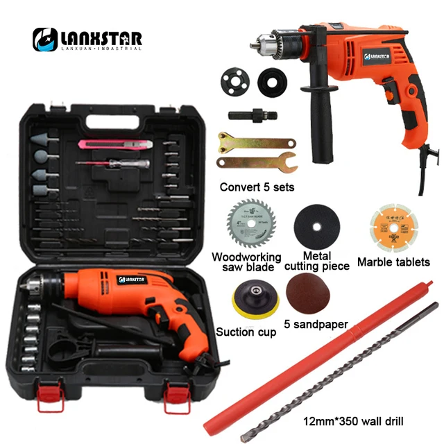 Dual purpose Multifunction 880W Impact Drill Variable Speed Adjustable