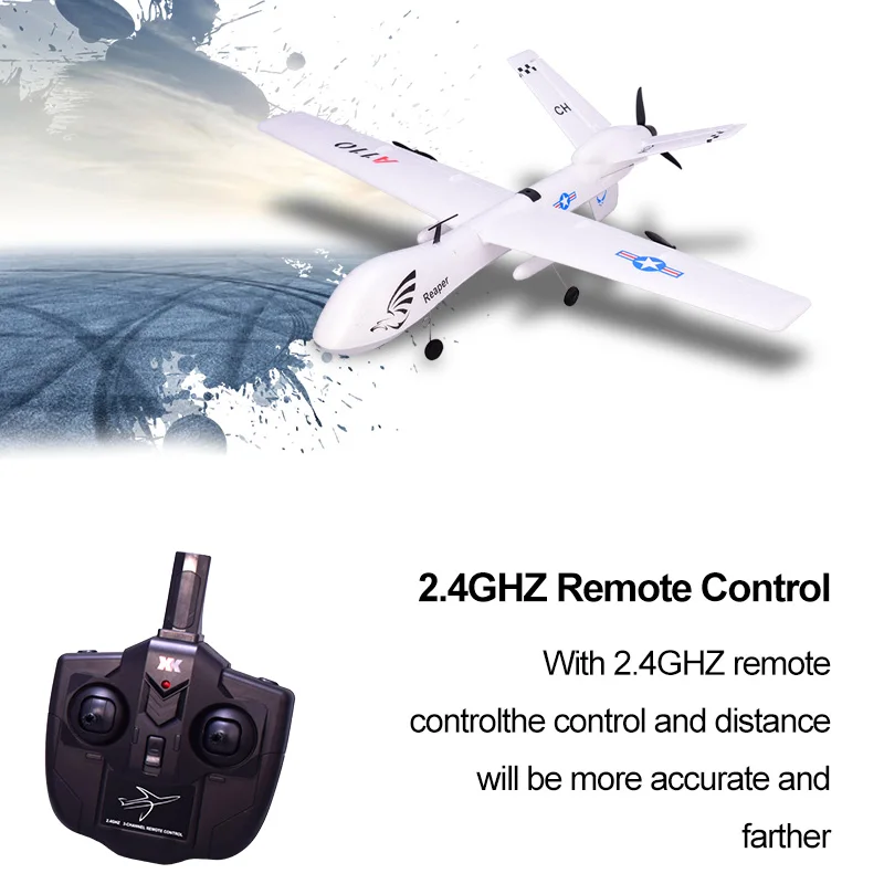 WLtoys XK A110 Хищник MQ-9 2,4 г 3Ch RC самолет Z51 обновление наружные игрушки Дрон Хищник MQ-9 модель детская игрушка