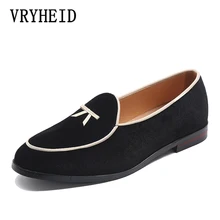 VRYHEID Brand Fashion New Men Party And Wedding Handmade Loafers Men Silk Velvet Shoes Men Dress Shoe Men's Flats Big Size 37-48 VRYHEID Brand Fashion New Men Party And Wedding Handmade Loafers Men Silk Velvet Shoes Men Dress Shoe Men's Flats Big Size 37-48