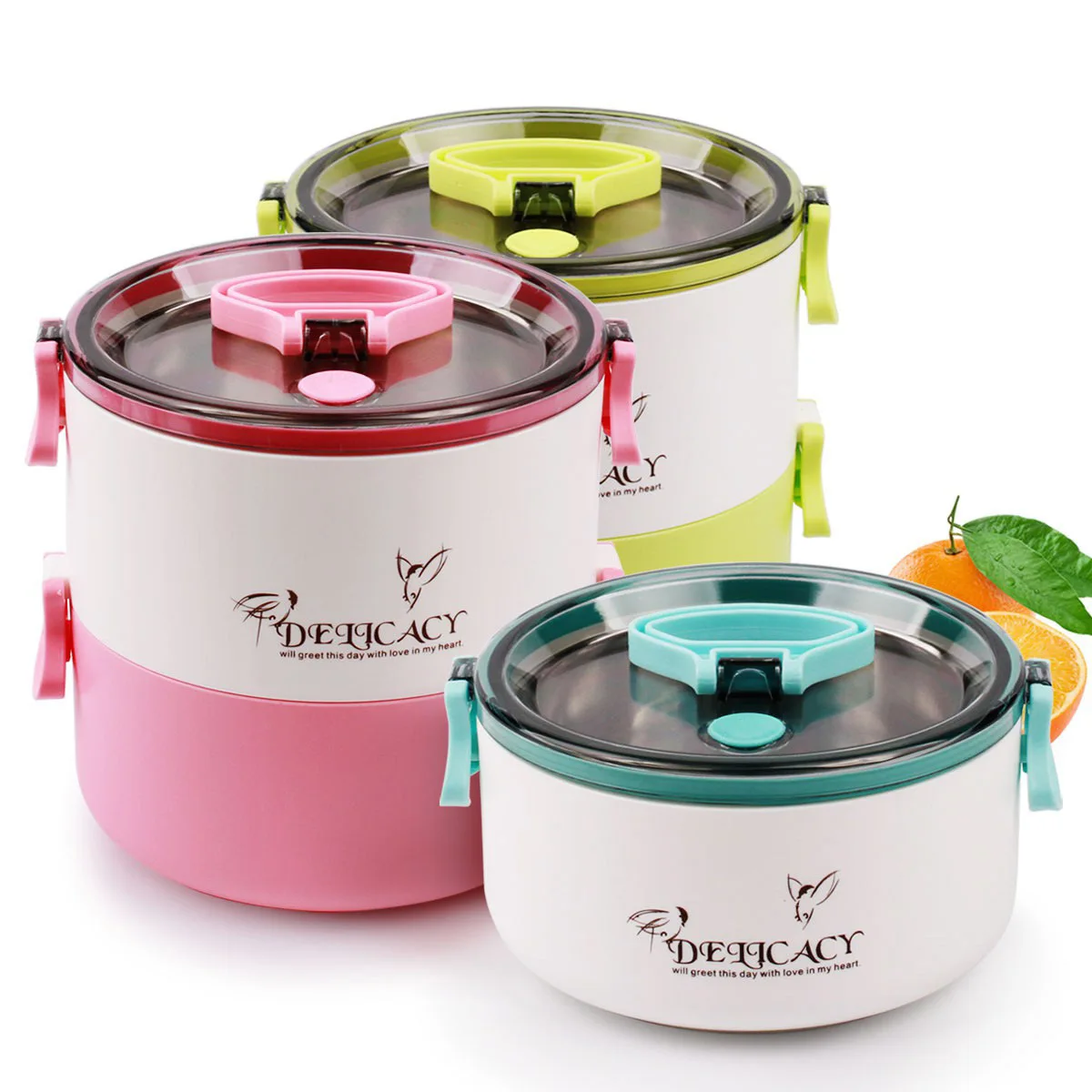 

Japanese 3 Layer Lunch Box for kids school Stainless Steel round Large Handy LunchBox Students Adult Multi-Layer Eat Food Box
