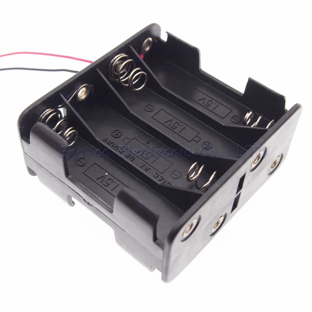 5Pcs Double Layers 8 x 1.5V AA Battery Cover Case 8 Pack AA Battery Box