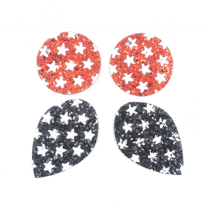 

10pcs/lot 50mm round waterdrop star sequin connector for diy earrings necklace jewelry making material accessories with hole