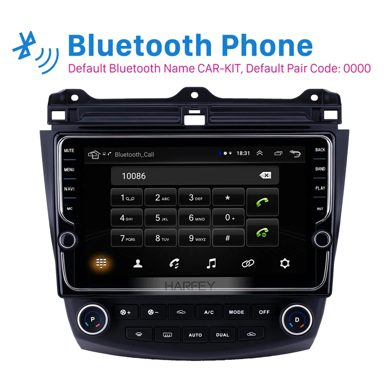 Best Harfey Android 8.1 10.1 inch HD Touchscreen Car Radio For Honda Accord 7 2003-2007 GPS Bluetooth Head unit car multimedia player 1