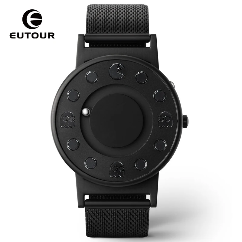 

2017 New Style Cute Black Mens Watches Magnetic Ball Casual Fashion Watch Simple Mimimalist Watches Creative Men Clock 30
