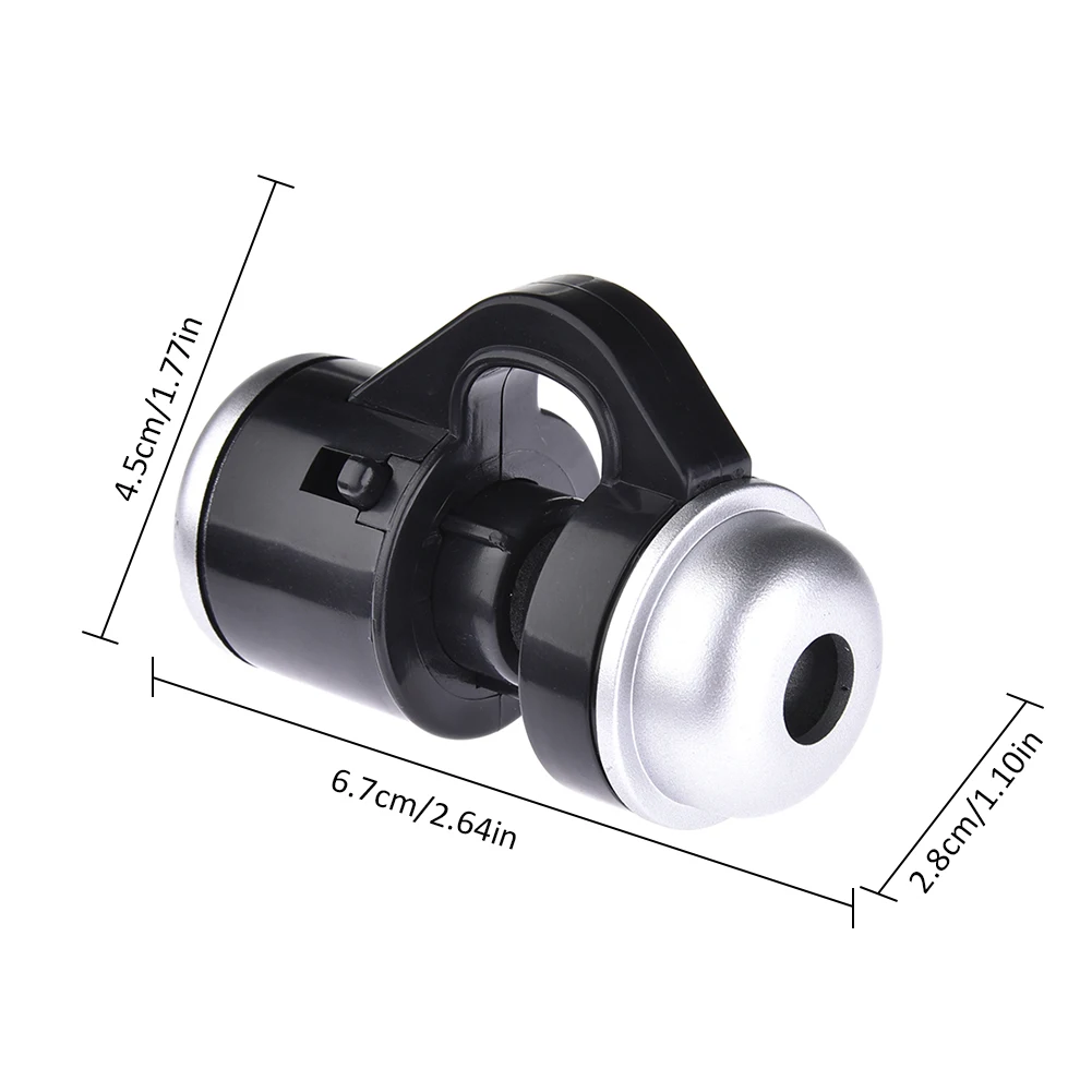 Самый мобильный телефон Универсальный клип-тип микроскоп/30 раз увеличивает сотовый телефон увеличительное Стекло с светодиодный свет