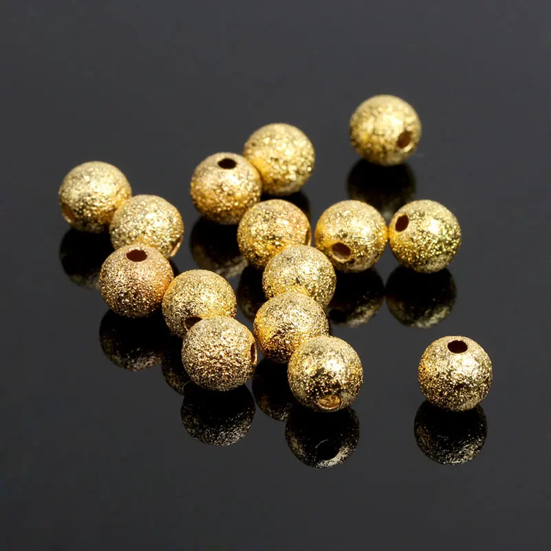 8mm 300pcs Copper Round Beads Jewelry Making Supplies D0293in Beads