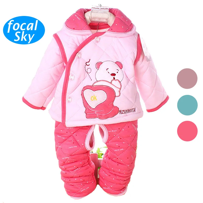 2015 Hot Newborn Baby Clothes Winter Baby Girl Clothes Set Bear Cheap