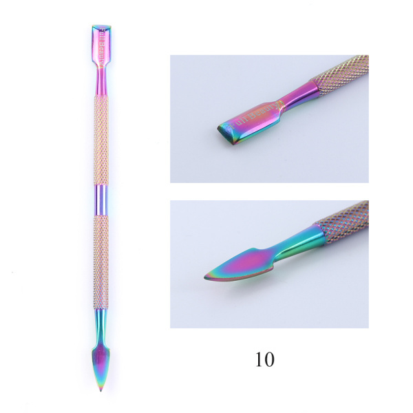Beauty Manicure Cutter Rainbow Nail Clippers Nippers Dead Skin Gel Polish Remover Cuticle Pusher Nail Care Tool CH01-12/FB