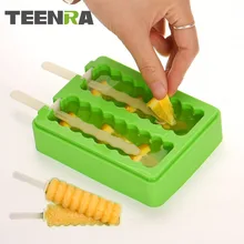 Teenra 1 шт. 2 полости силиконовой Ice Поп Плесень Popsicle чайник Пластик stick Силиконовые Формочки Для Мороженого Замороженные эскимо формы льда крем