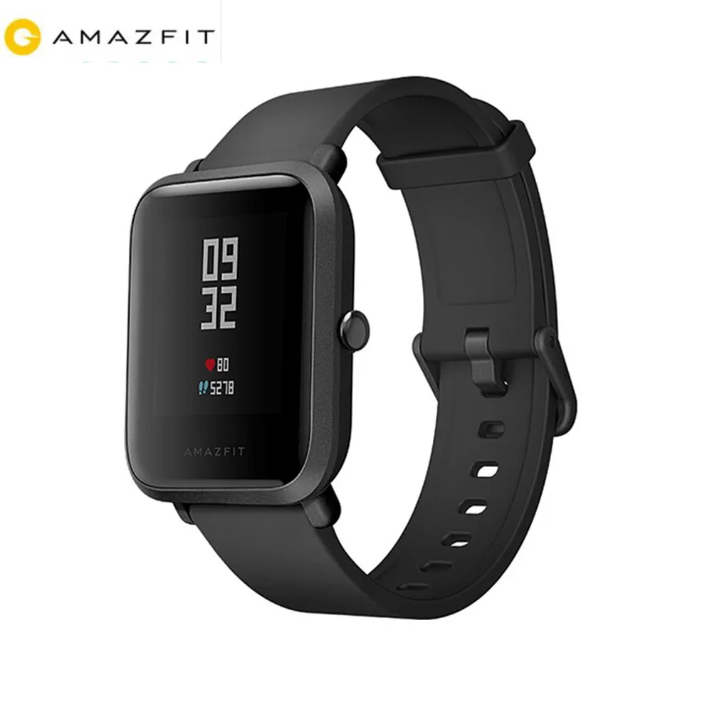 Английская версия Hua mi Amazfit Bip Pace Lite оригинальные Смарт-часы mi Fit Reflection Smartwatch водонепроницаемые для Xiao mi - Цвет: Black Watch