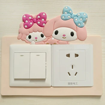

Luminous double-frame switch stickers socket protector free paste can be taken under wash and reuse