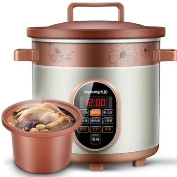 

3.5L natural Redware electric Slow Cookers Porridge Soup stewing machine Reservation timing 6 function with LED touch panel