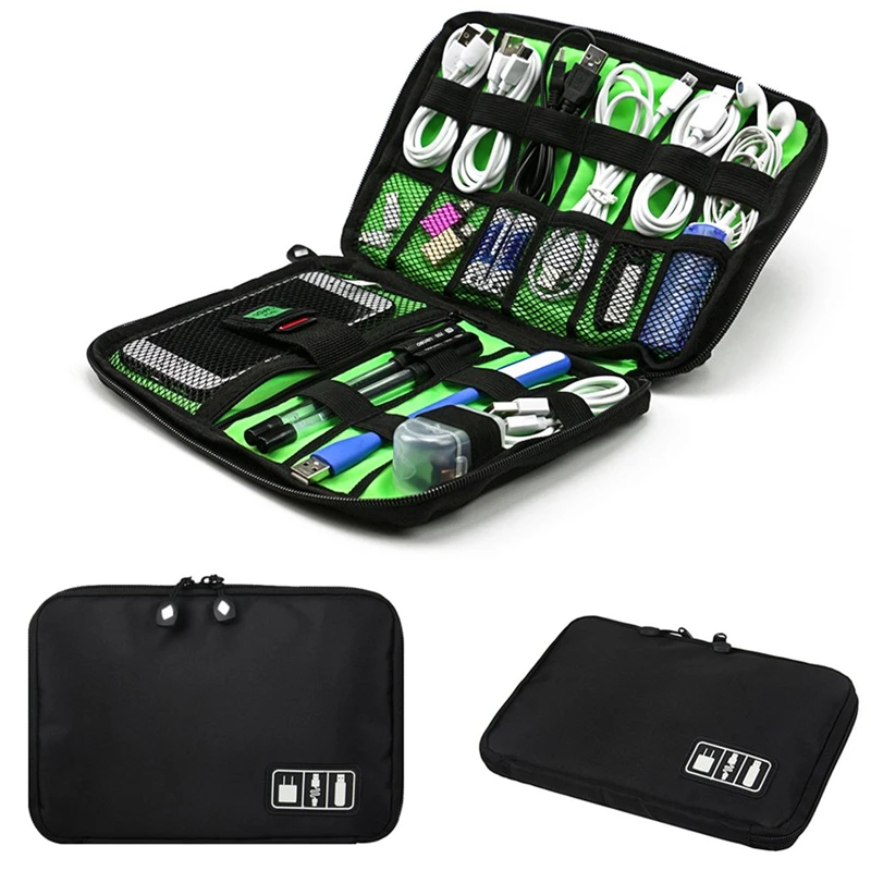 

Travel Universal Cable Organizer Bag Electronic Usb Data Charger Earphone Cord Wire Winder Protector Cover Management for IPhone