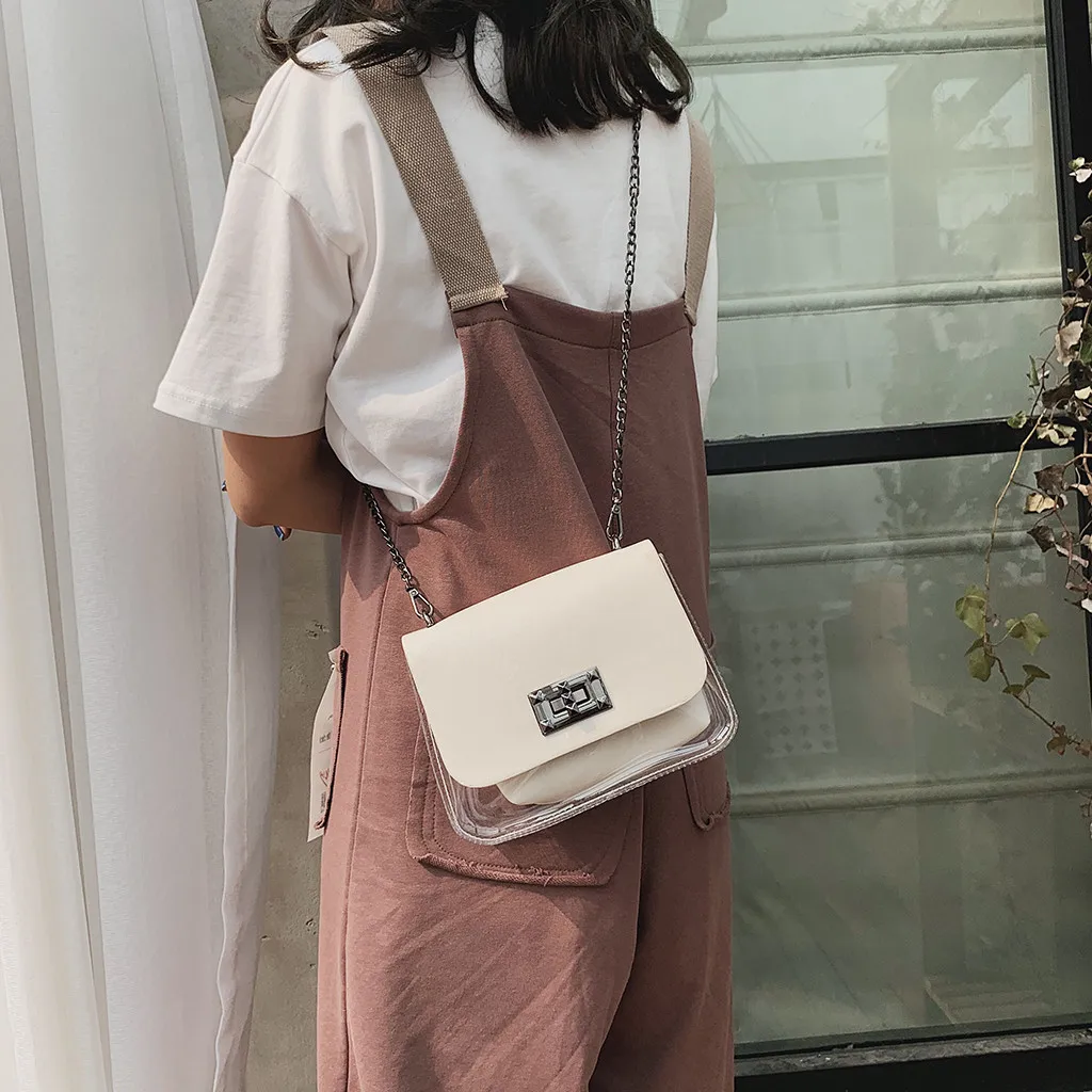 

Women Transparent Versatile Cute Crossbody Bag Shoulder Bag Small Square Bag Famous Brand Borsa a tracolla da donna