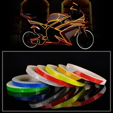 Nova 8m1cm Adesivos Refletivos Refletor Fluorescente Aro Decalque PVC Fita de Segurança para Motos e carros