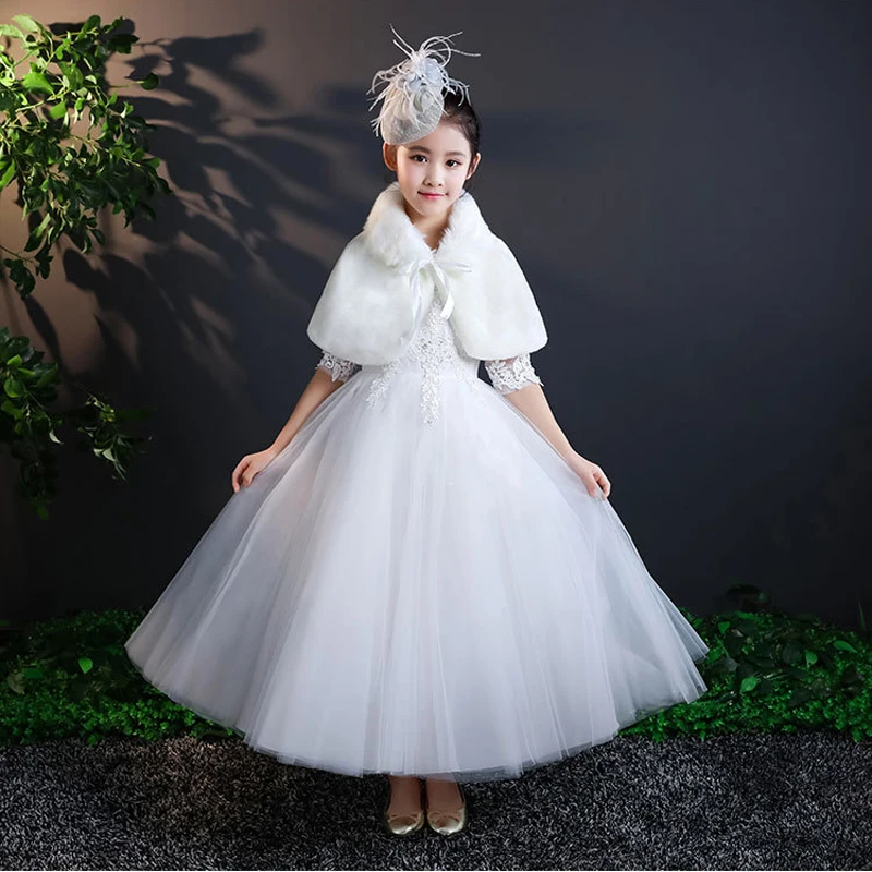 

Flower Girls Wedding Jackets Faux Fur Wraps Fall Winter Style Kids Formal Event Wraps / Shrugs / Capes / Shawls