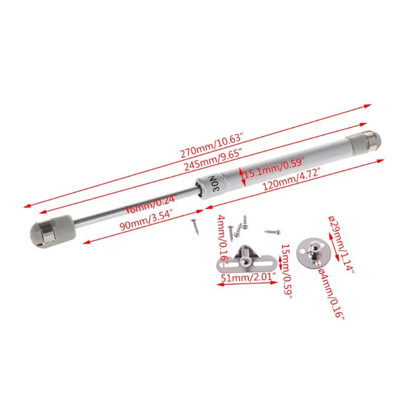 Hydraulic support rod Furniture Cabinet Door Stay Soft Close Hinge Hydraulic Gas Lift Strut Support Rod 30/40/50/100/150N