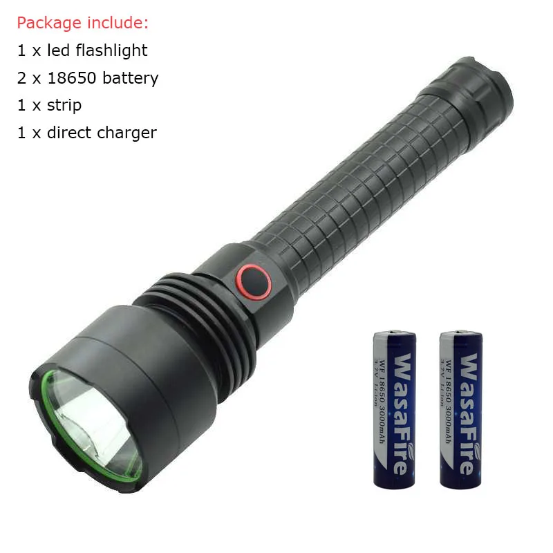 

Powerful XHP50 Led Flash Light Outdoor Lighting Lanterna Tatica Torch Flashlight With 18650 Battery For Camping Hunting Explore