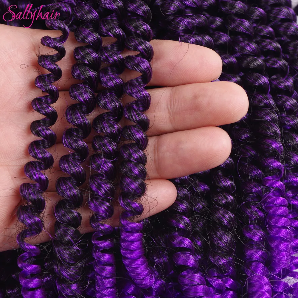  Crochet Braids Ombre Spring Twist Hair Kanekalon Synthetic Hair Extensions Braids Kinky Curly Twists (58)