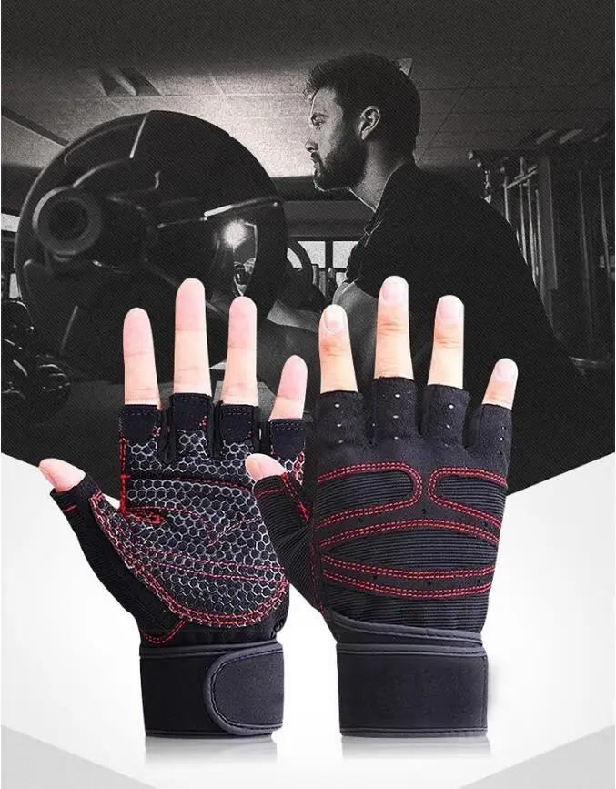 Перчатки для занятий фитнесом, половина пальцев, дышащие впитывающие перчатки для занятий спортом на открытом воздухе для тренировок, перчатки для бега