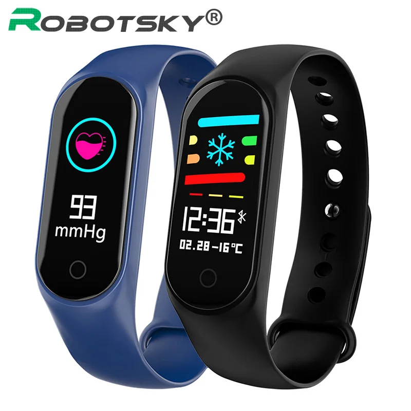 

M3S Smart Bracelet Fitness Tracker blood pressure Heart Rate Monitor Color-screen IP67 Smart band For Android IOS phone