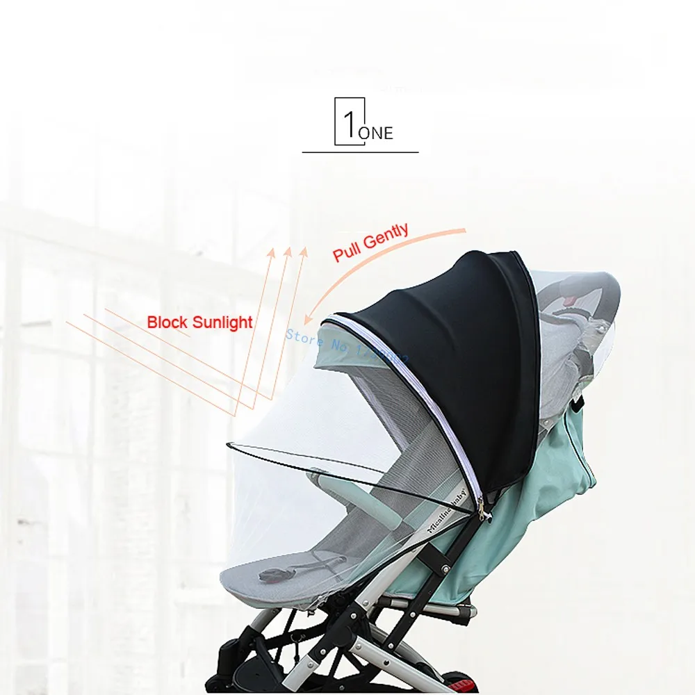 baby trend jogging stroller accessories 2 In 1 Mosquito Net Stroller Sun Shade For Babyzen Yoyo Baby Strollers Pram Accessories baby stroller accessories girly