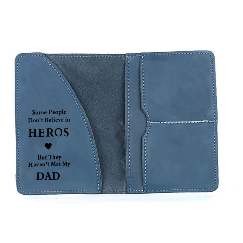 Для Hero DAD Обложка для паспорта из воловьей кожи кожаный кошелек для путешествий функциональный держатель для кредитных карт винтажный кошелек для паспорта подарок для папы
