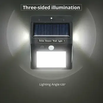 

3Modes 100LED Outdoor Sunlight Lamp Waterproof Solar Power Human Motion Sensor Wall Light Manual Switch For Garden Decoration