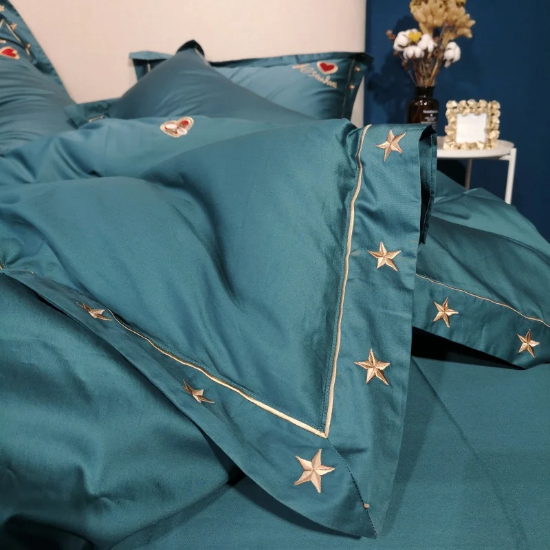 Waliicorners Home Bedding Sets brown egyptian cotton Soft duvet Cover embroidery Bed Set pillowcase King size Queen size 4pcs 47 IMG_20190102_121816
