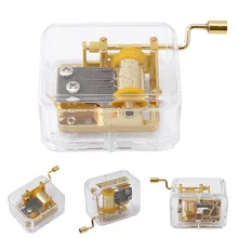 Акриловая ручка металлический механизм музыкальная шкатулка детская игрушка Рождественский подарок на день рождения 88 S7JN