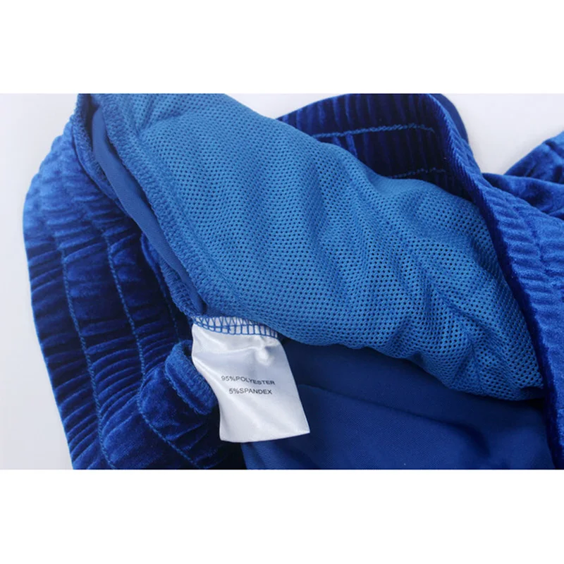 Nightclubs solid color velvet side of the zipper extension section shorts male KANYE WEST  with the paragraph
