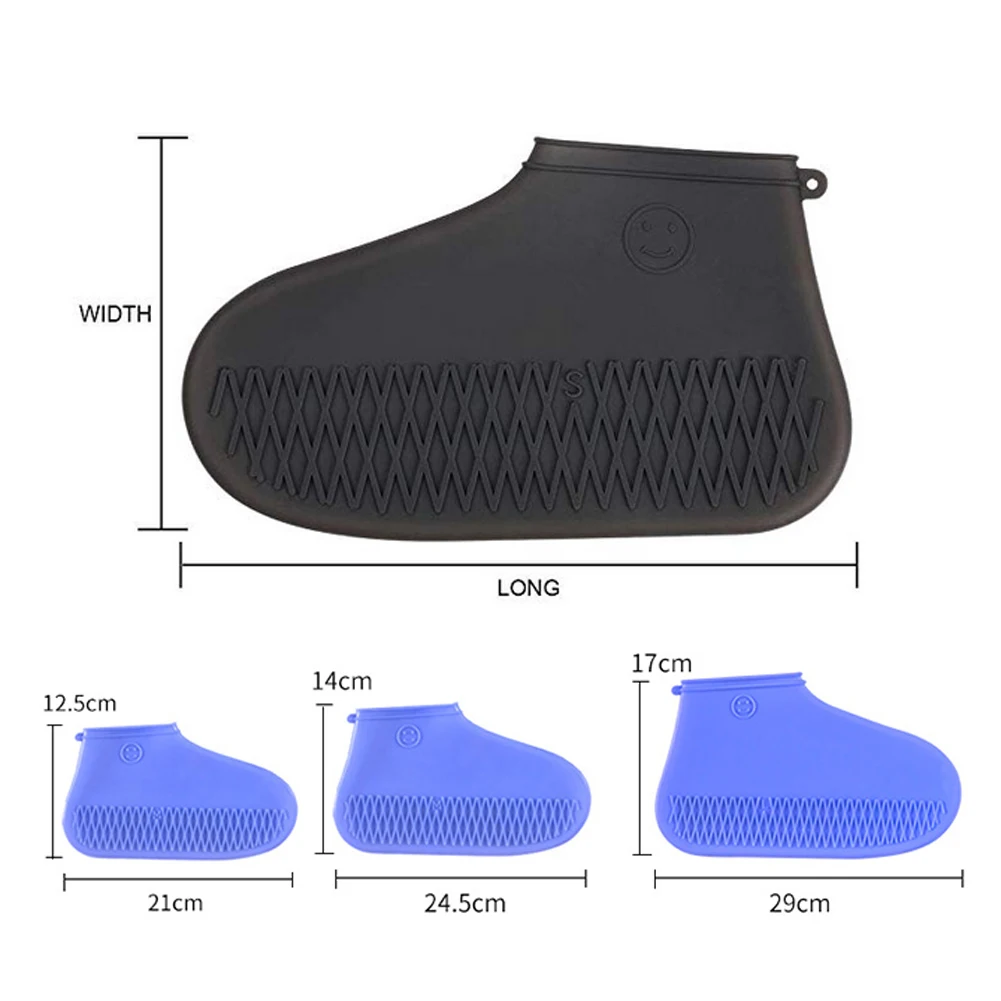 1 пара, портативные эластичные силиконовые чехлы для обуви, водонепроницаемые, защитные, для улицы, Нескользящие, для обуви, дождевик, для дома