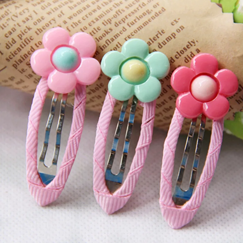 Korean Style Children Hair Accessories Resin Flower Girls Hairpins Mix