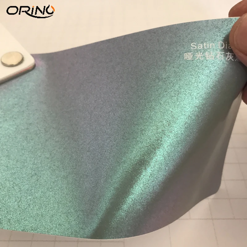 Satin Diamond Grey Blue Vinyl Film