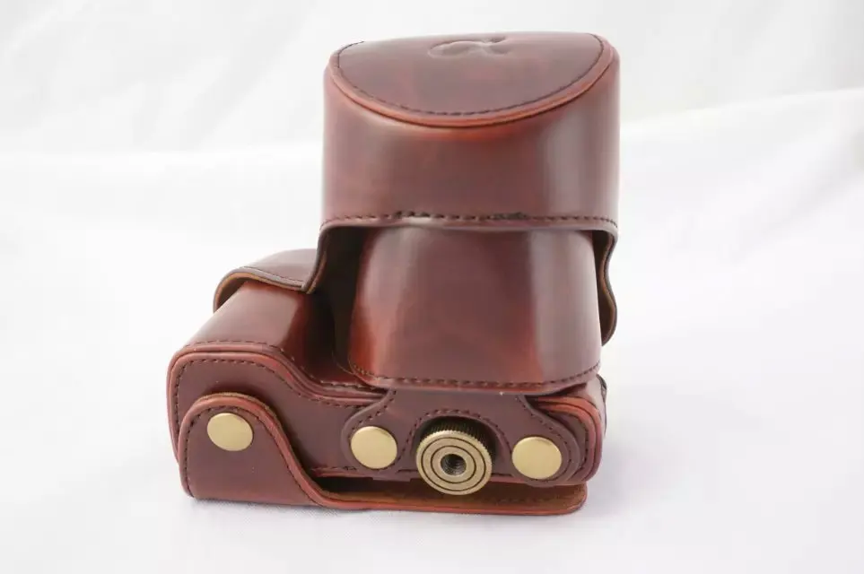 hiking camera backpack New Retro Vintage Pu Leather camera Bag For Sony NEX 5N Nex 5T Nex 5R  camera Case With Strap Black Coffee Brown Red designer camera bags