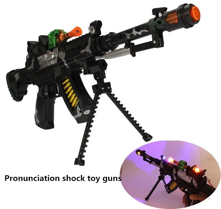 Packed high performance super simulation toy submachine gun music flash