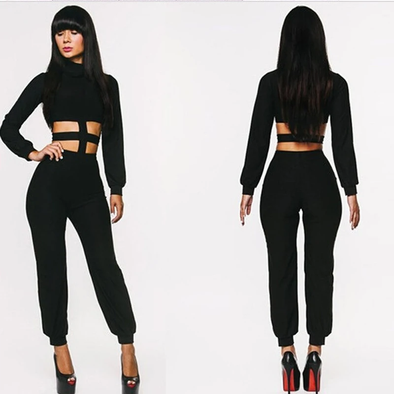 

Sexy Jumpsuit Cross Hot Party White Fashion Trousers Loose Streetwear Sweatpants Wide Leg Pants Loose Solid Harem Pants