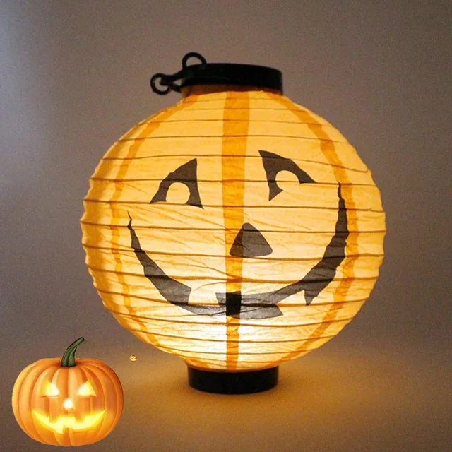 4 Colors Foldable Led Paper Pumpkin Lantern Bat Spider 4 Colors Foldable Led Paper Pumpkin Lantern Bat Spider Skull Outdoor Hanging Light Lamp Props Home Party Decorations
