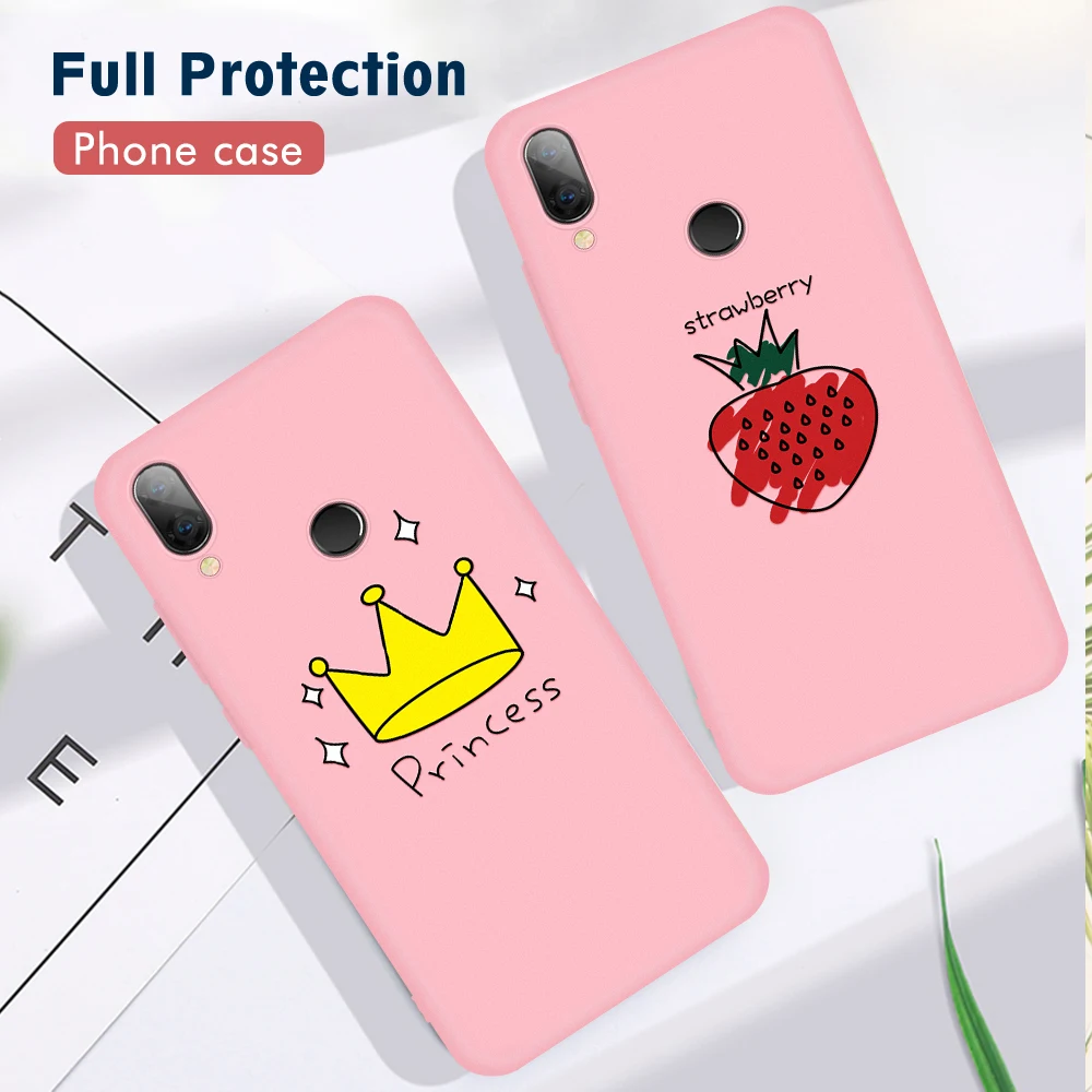 

Graffiti Phone Case For Xiaomi Redmi Note 7 Note7 Pro Cute Pink Strawberry Soft TPU Case Capa For Xiomi Redmi Note 5 6 Pro 7Pro
