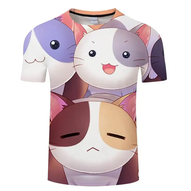 Новая модная женская/мужская футболка с забавным котом, футболка с 3d принтом животных, повседневная мужская футболка с рисунком кота, футболки, футболки азиатского размера S-6XL - Цвет: TXKH3119