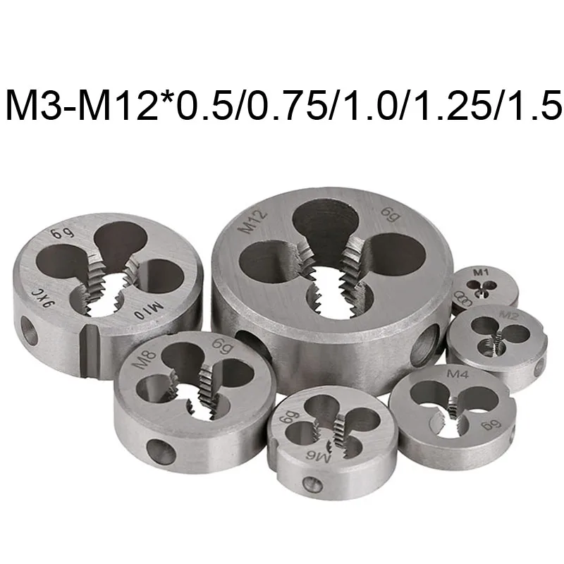 alloy steel round thread dies,hss round dies M3M4M5M6M7M8M9M10M11M12*0.