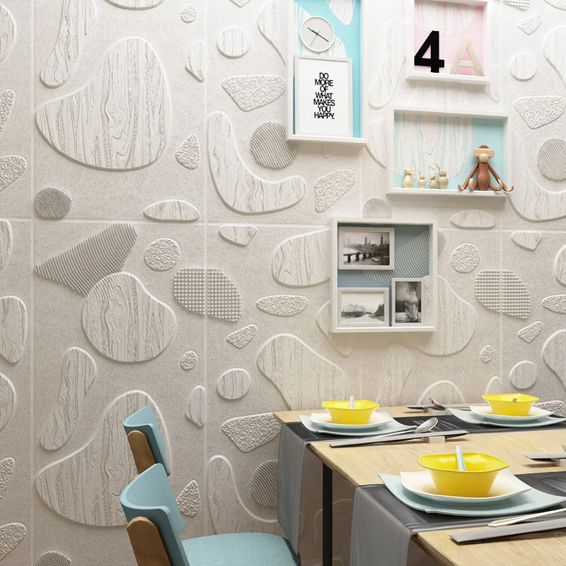 

3d self-adhesive wall stickers living room bedroom self-adhesive wallpaper background wall stickers waterproof foam stickers