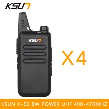 (4 PCS)KSUN X-50TFSI Ham Two Way Radio walkie talkie Dual-Band Transceiver BUXUN X-50(Black)