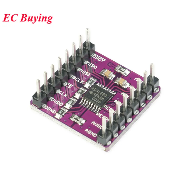 ADS1220 ADC 24 битный модуль преобразователя I2C с низким энергопотреблением аналогово