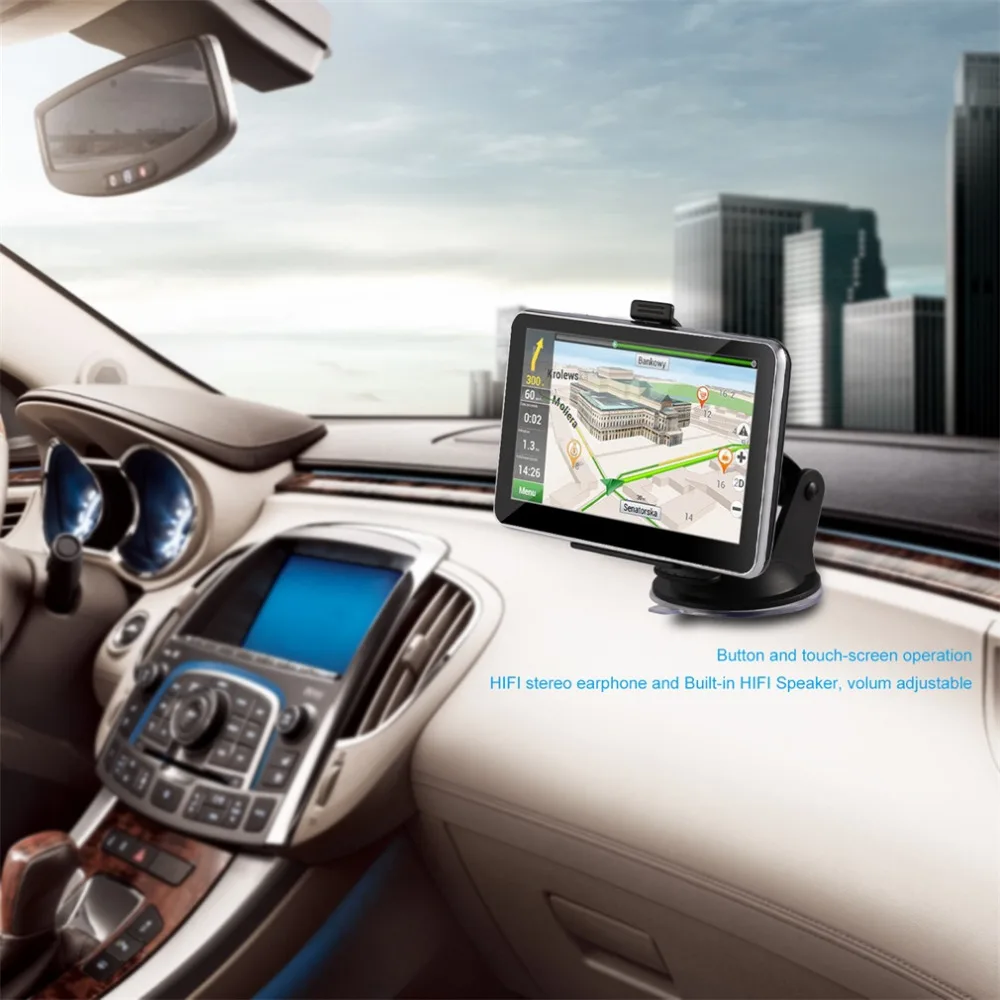 Buy Portable Car GPS Units 5" Screen Touch Screen