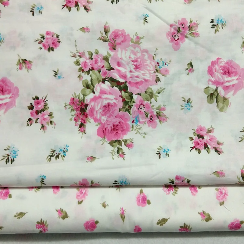 50x160cm Sweet Pink Rose Flowers All Over Small Pink Flowers Printed Cotton Fabric Floral Fabric Patchwork Baby Cloth Quilting Fabric Aliexpress