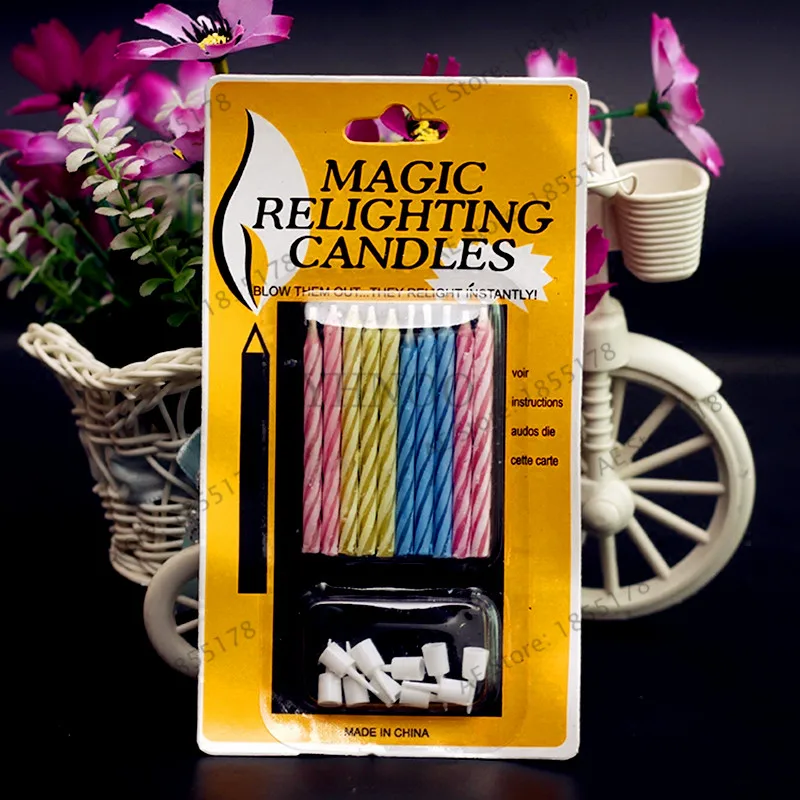 10pcs/pack Creative birthday candle that won't blow out funny tricky